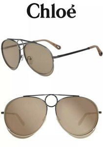 Chloe Romie 61mm Aviator Sunglasses Dark
